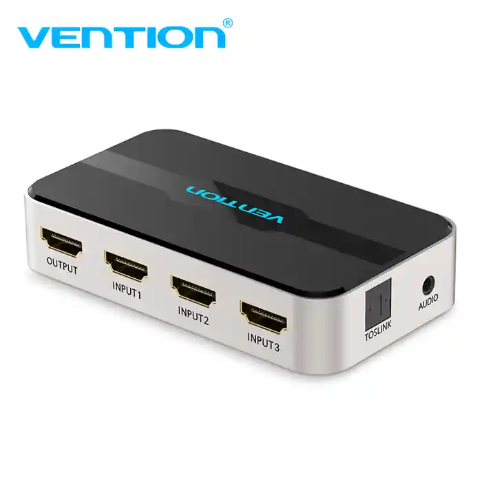 VENTION AFJH0 3-in-1 Out HDMI Switcher With Audio Separation